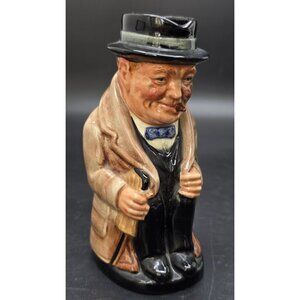 Vintage Winston Churchill Toby Mug Royal Doulton Ceramic Jug 5.25" VL4008